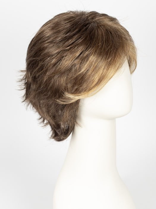 R9F26 MOCHA FOIL | Warm Medium Brown with Medium Golden Blonde Highlights Around the Face