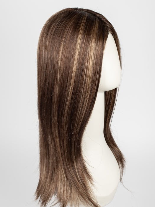 AUBURN-SUGAR-R | Rooted Dark Auburn with Medium Auburn Base with Dark Strawberry Blonde Highlights