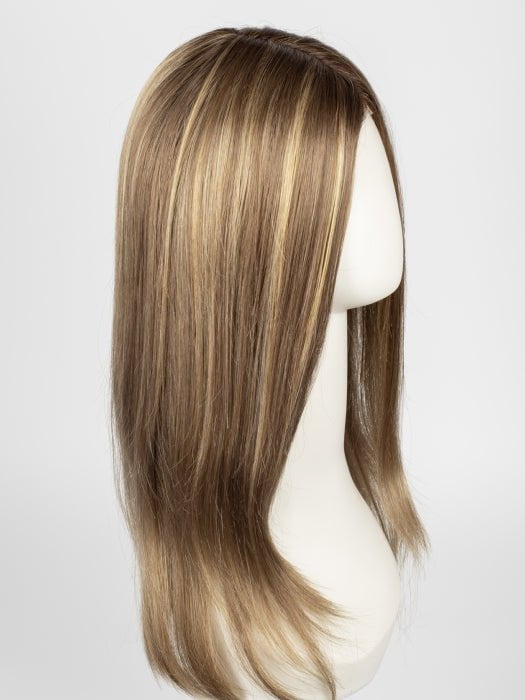 MOCHACCINO-R | Dark Roots with Light Brown base and Strawberry Blonde Highlights