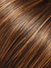 6F27 CARAMEL RIBBON  | Dark Brown with Light Red-Gold Blonde Highlights and Tips