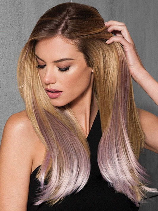 6 PC STRAIGHT CLIP-IN COLOR EXTENSION KIT by hairdo in PINK FROST
