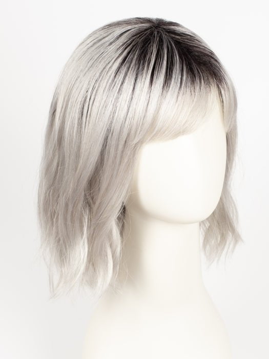 MOONSTONE | Medium Gray with Blue-toned Silver highlights and Dark Roots