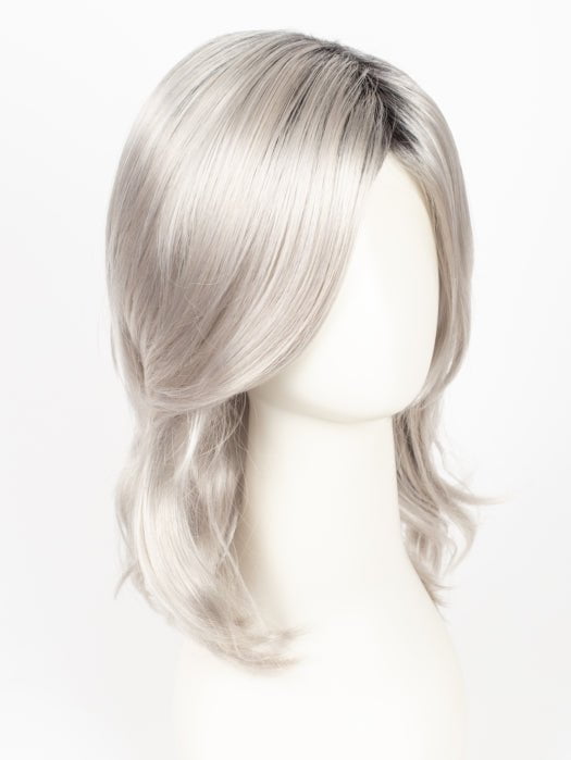 MOONSTONE | Medium Gray with Blue-toned Silver highlights and Dark Roots