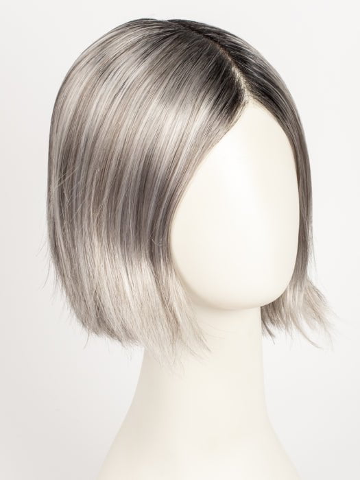 CHROMERT1B | Gray and White with 25% Medium Brown Blend and Off-Black Roots