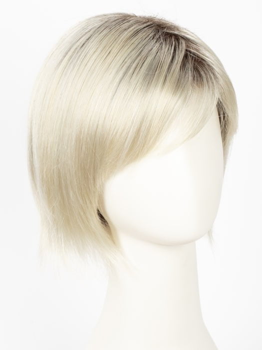 SEASHELL-BLONDE-R | Cool White Blonde and Creamy White Tones with Soft Brown Roots