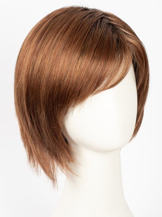  SHADED-AMBER | Coppery Blonde and Red Blend with Dark Amber Brown Roots