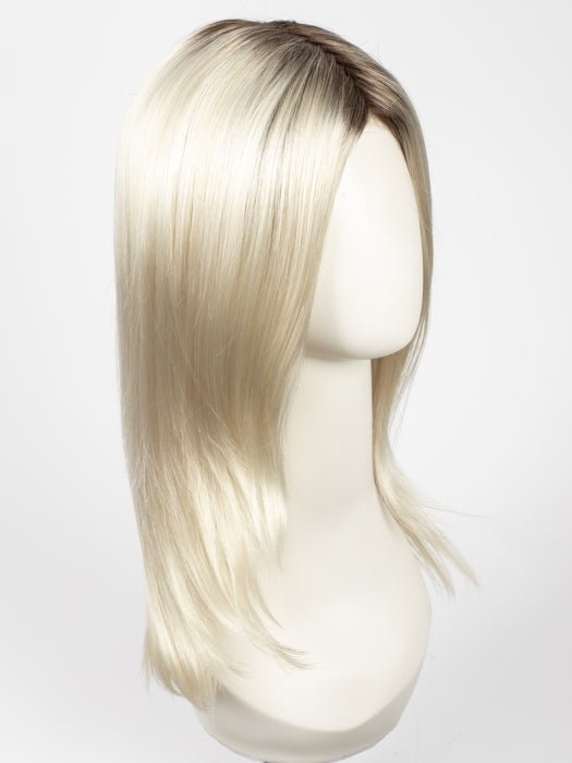 SEASHELL-BLONDE-R | Cool White Blonde and Creamy White Tones with Soft Brown Roots