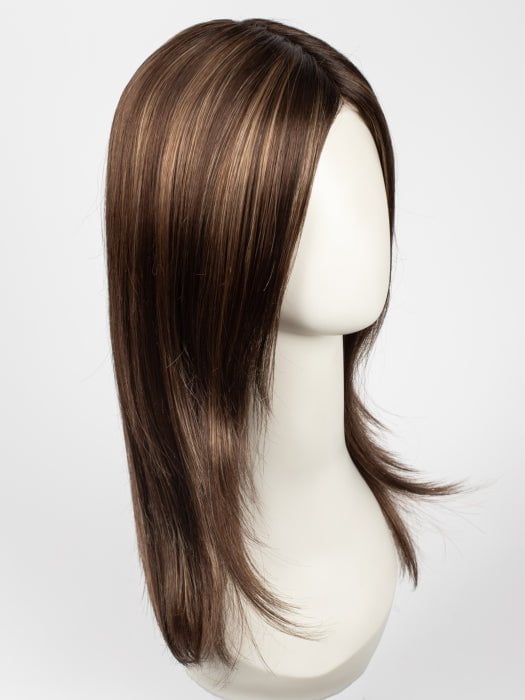 AUBURN-SUGAR-R | Rooted Dark Auburn with Medium Auburn Base with Dark Strawberry Blonde Highlights