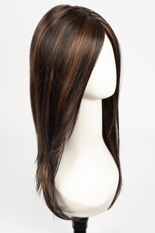 FS4/33/30A MIDNIGHT COCOA | Dark Brown, Medium Red, Medium Natural Red Blonde/Brown Blend with Medium Natural Red Blonde/Brown Blend Bold Highlights