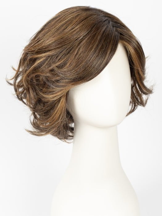 GF8-29SS HAZELNUT | Medium Brown With Ginger Red Highlights & Dark Brown Roots