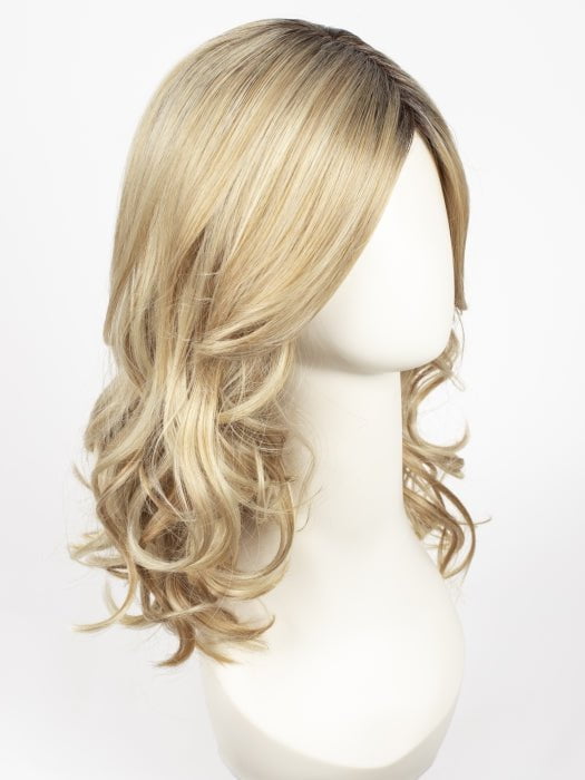 CREAM-VELVET | Medium Warm Mocha Blends into Smooth Velvet and Cream Blonde with Dark Roots