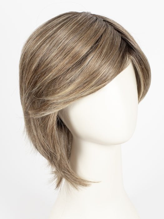 RL12/22SS SHADED CAPPUCCINO | Light Golden Brown Evenly Blended with Cool Platinum Blonde Highlights with Dark Roots