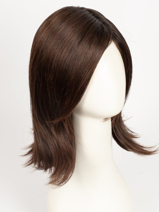 DARK AUBURN ROOTED 33.130.2 | Dark Auburn and Deep Copper Brown with Black/Dark Brown Blend and Shaded Roots