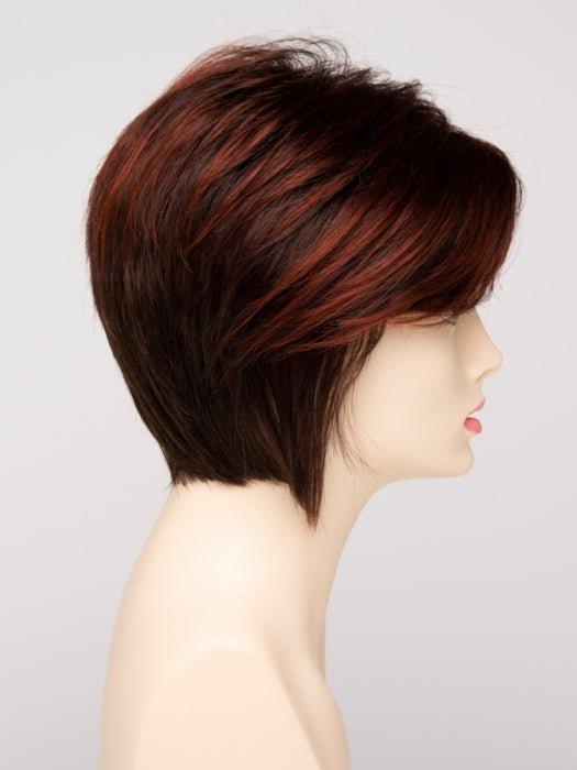 CHOCOLATE CHERRY | Dark Brown roots with overall Medium Brown base with Deep Red highlights