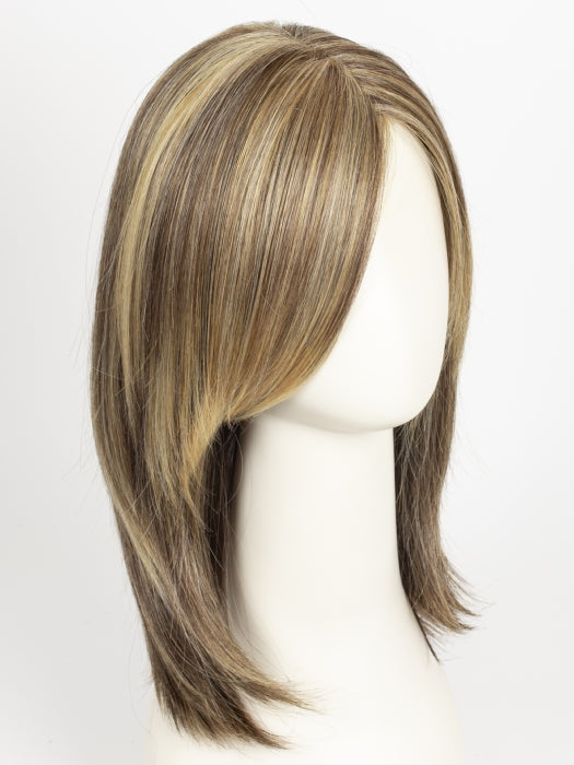 HAZELNUT SYRUP | A mixture of Medium Brown, hint of Dark Auburn, Gold Blonde, and Highlighted with Light Blonde