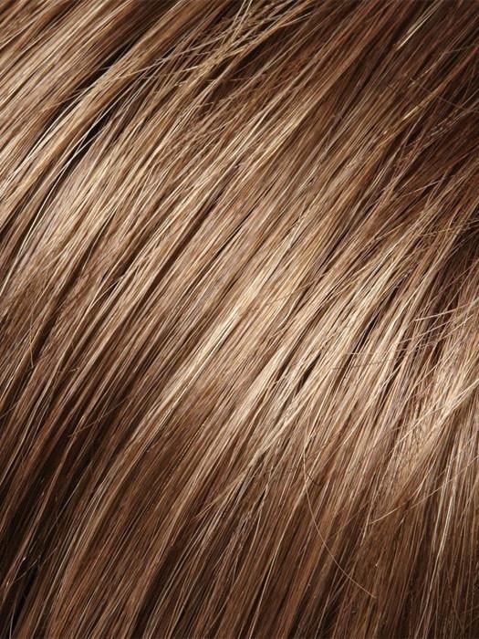 Color 8RH14 Hot Cocoa=Med Brown  w/ 33% Med Ash Blonde Highlights