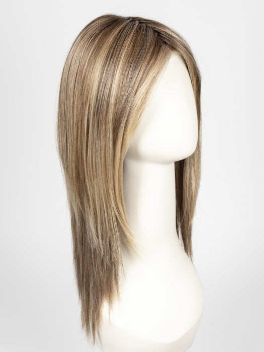 RL12/22SS SHADED CAPPUCCINO | Light Golden Brown Evenly Blended with Cool Platinum Blonde Highlights and Dark Roots