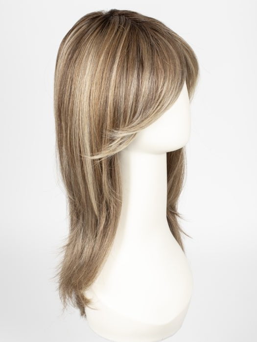 RL12/22SS SHADED CAPPUCCINO | Light Golden Brown Evenly Blended with Cool Platinum Blonde Highlights with Dark Roots