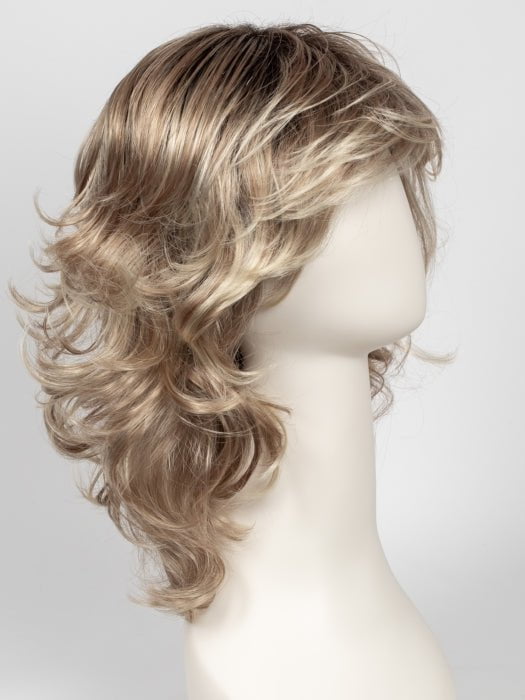 Color SS14/88 = Golden Wheat: Medium Blonde streaked with Pale gold highlights, medium brown roots