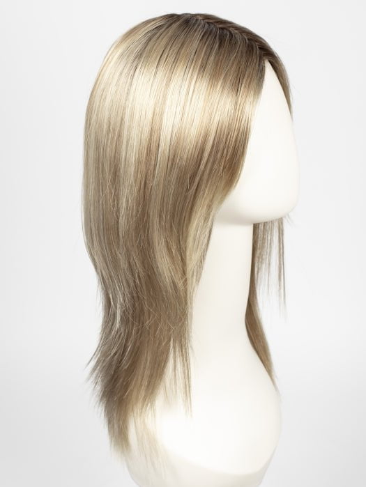 SANDY BLONDE ROOTED | Medium Honey Blonde, Light Ash Blonde, and Lightest Reddish Brown blend with Dark Roots