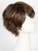 Color Hot-Mocca-Rooted = Medium Brown, Light Brown, and Light Auburn blend with Dark Roots