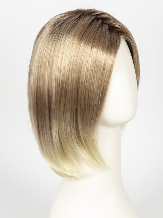 27T613S8 | Medium Natural Red-Gold Blonde and Pale Natural Gold Blonde Blend and Tipped, Shaded with Medium Brown