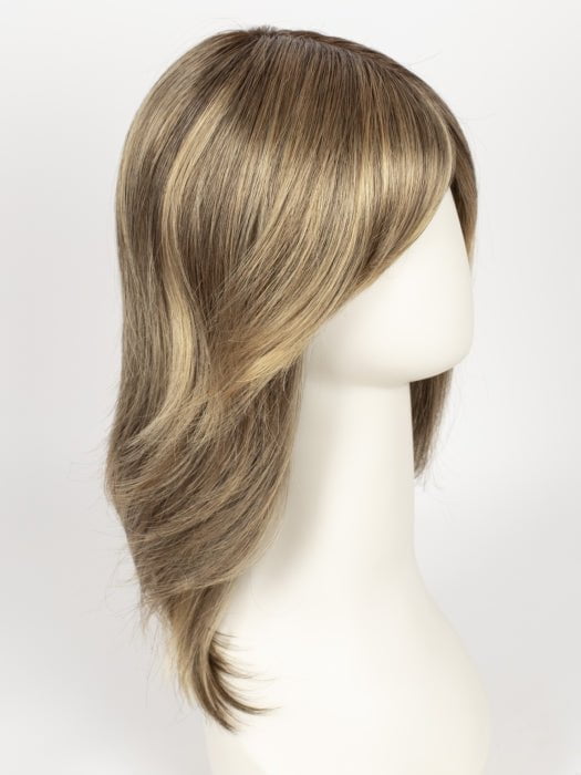 24BT18S8 SHADED MOCHA | Medium Natural Ash Blonde and Light Natural Gold Blonde Blend, Shaded with Medium Brown