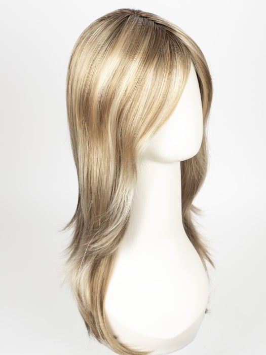 12FS8 | Light Gold Brown, Light Natural Gold Blonde and Pale Natural Gold-Blonde Blend, Shaded with Medium Brown