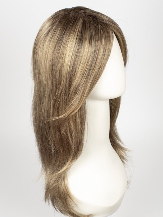 24BT18S8 | Medium Natural Ash and Light Natural Gold Blonde Blend, Shaded with Medium Brown