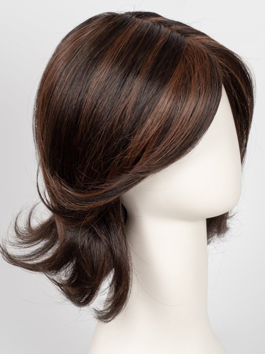 FS4/33/30A - Midnight Cocoa - Dark Brown, Medium Red, Medium Natural Red Blonde/Brown Blend with Medium Natural Red Blonde/Brown Blend Bold Highlights