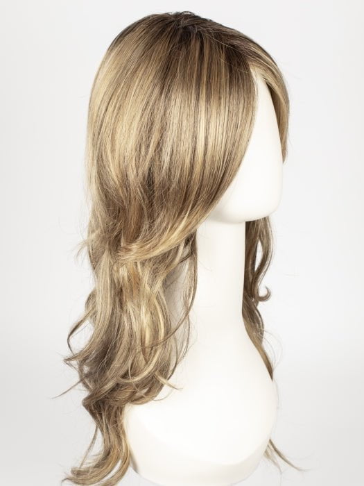 24BT18S8 | Medium Natural Ash and Light Natural Gold Blonde Blend, Shaded with Medium Brown