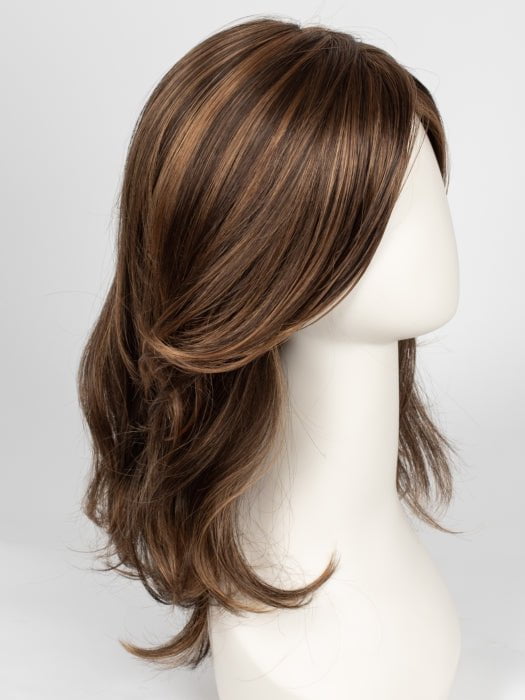 6F27 CARAMEL RIBBON | Dark Brown with Light Red-Gold Blonde Highlights and Tips