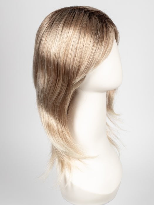 27T613S8 | Medium Natural Red-Gold Blonde and Pale Natural Gold Blonde Blend and Tipped, Shaded with Medium Brown