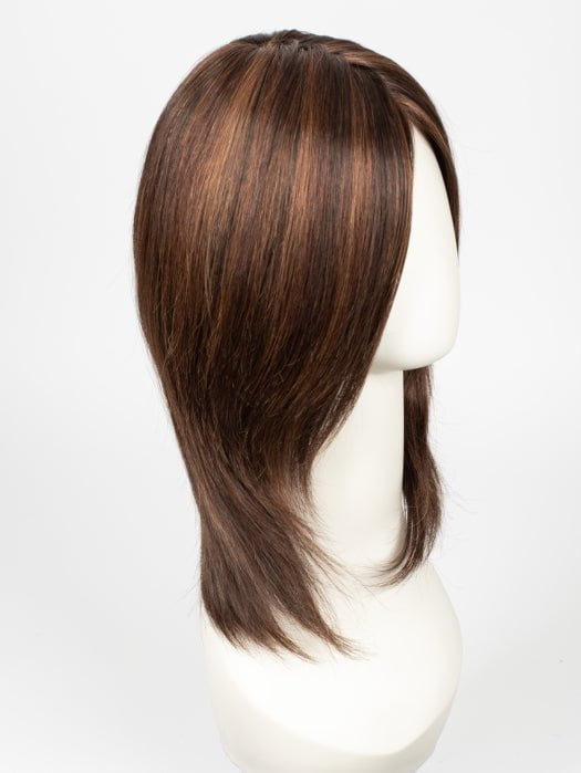 FS4/33/30A MIDNIGHT COCOA | Dark Brown, Medium Red, Medium Natural Red Blonde/Brown Blend with Medium Natural Red Blonde/Brown Blend Bold Highlights