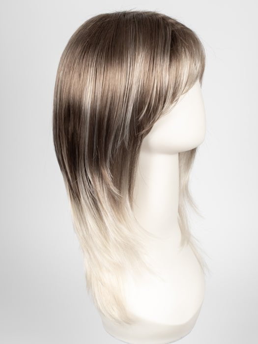 S18-60/102RO SOLSTICE | Cascading Ombre Shade | Cool, Dark Roots gradually lighten to a Shock of Patinum Blonde