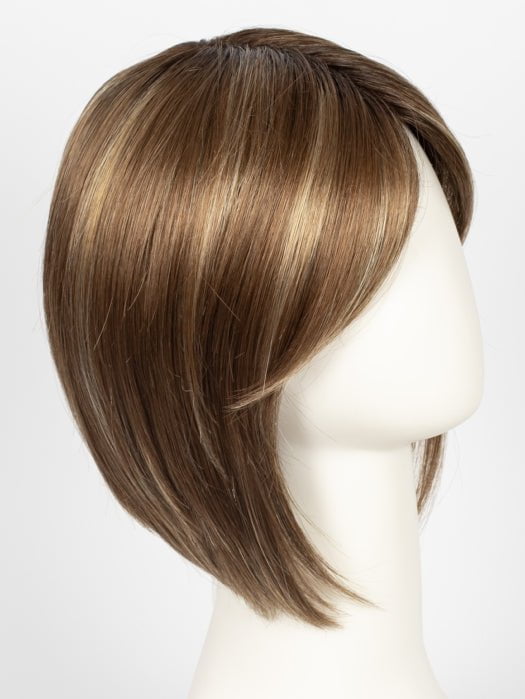 MAPLE-SUGAR-R | Rooted Medium Brown with Light Honey Brown Base and Strawberry Blonde Highlights