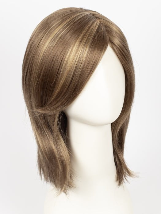 MOCHACCINO R | Rooted Medium Brown with Light Brown Base and Strawberry Blonde Highlights