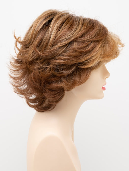 GOLDEN NUTMEG | Medium Brown roots with overall Warm Cinnamon base and Golden Blonde hightlights