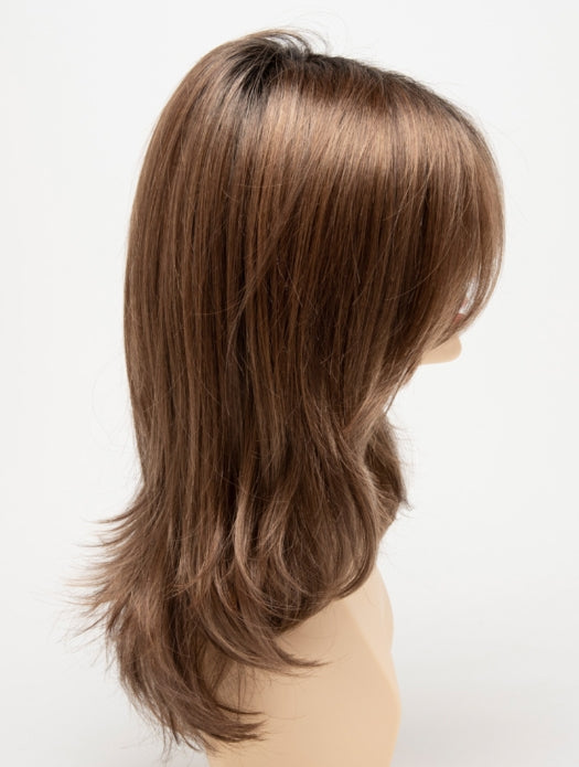 CINNAMON TOFFEE | Neutral to Warm Light Brown with Dark Brown Roots