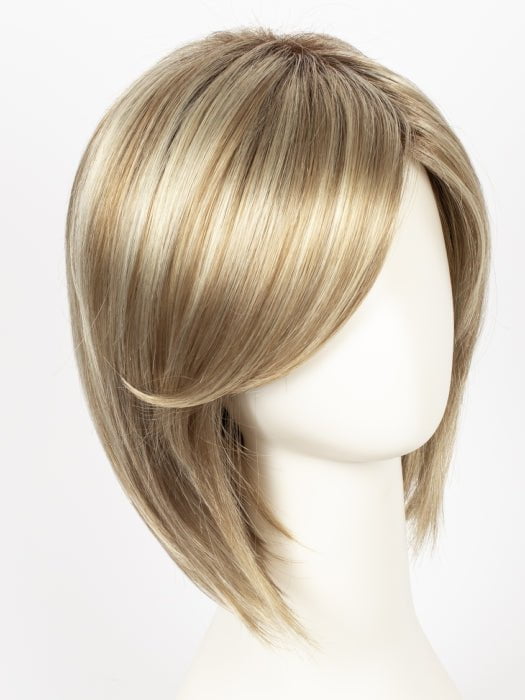 Color Creamy-Toffee R = Rooted Dark with Light Platinum Blonde and Light Honey Blonde 50/50 blend