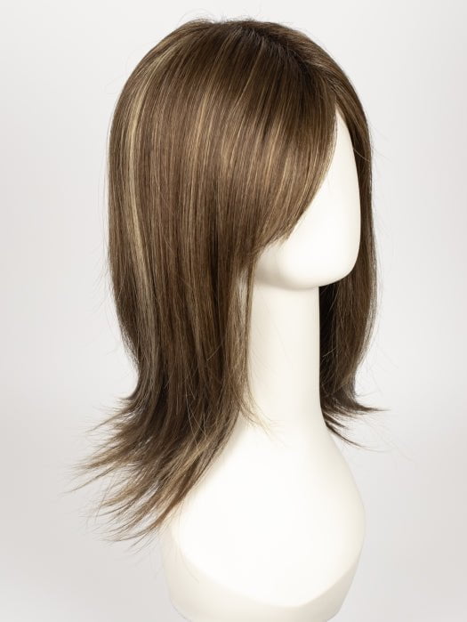 ICED MOCHA R | Rooted Dark Brown with Medium Brown Base Blended with Light Blonde Highlights