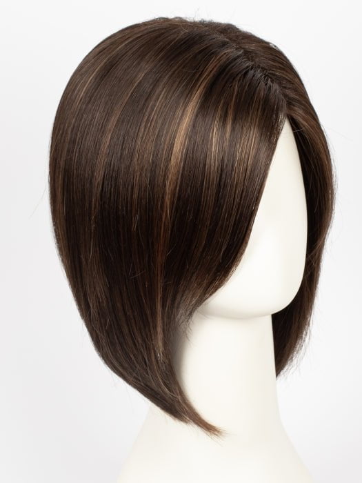 COFFEE LATTE R | Rooted Dark Brown with Dark Brown & Honey Brown evenly blended highlights