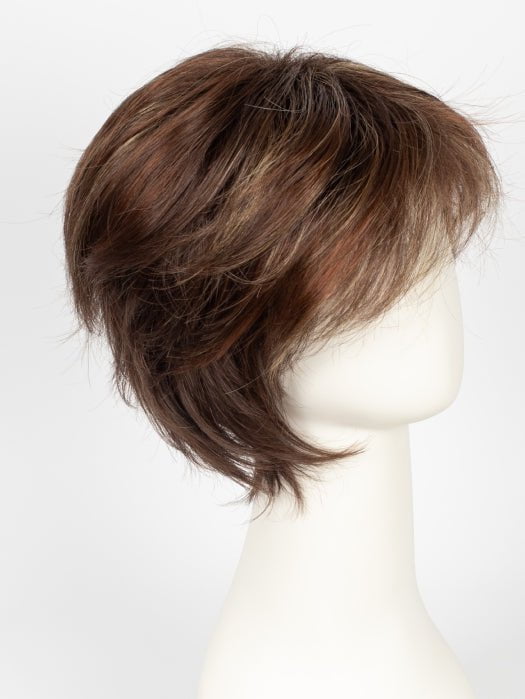 RAZBERRY ICE R | Rooted Dark Auburn with Medium Auburn Base with Copper and Strawberry Blonde Highlights