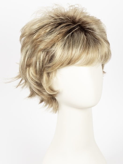 Color Creamy-Toffee R = Rooted Dark with Light Platinum Blonde and Light Honey Blonde 50/50 blend