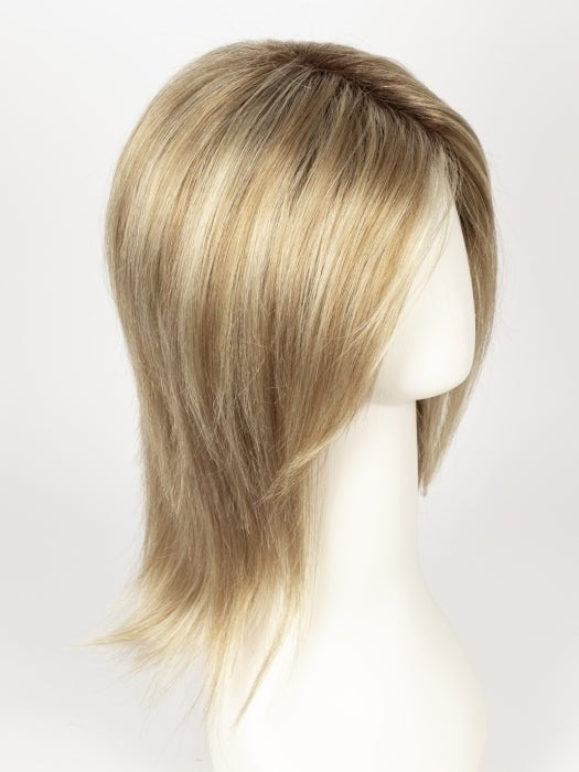 CREAMY TOFFEE R | Rooted Dark with Light Platinum Blonde and Light Honey Blonde evenly blended