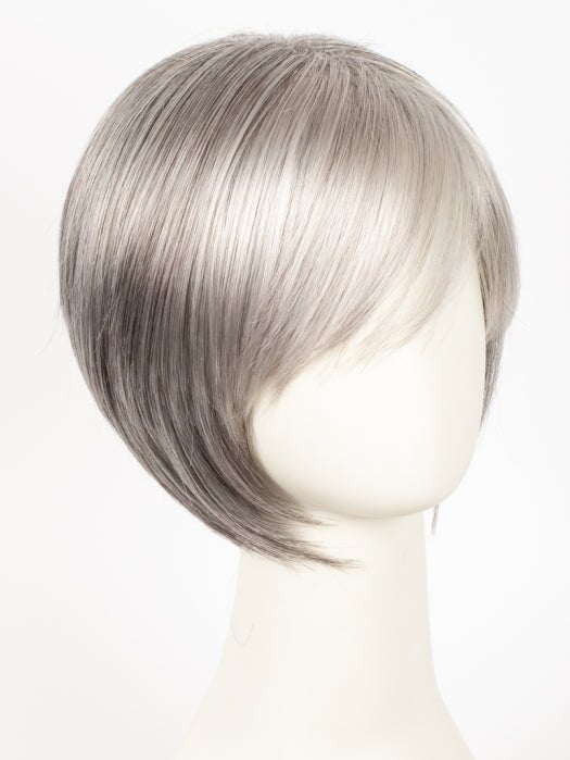 SILVER-STONE | Silver Medium Brown blend that transitions to more Silver then Medium Brown then to Silver Bangs