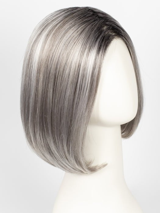 CHROMERT1B | Gray and White with 25% Medium Brown Blend and Off-Black Roots