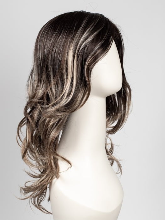 AMERICANO | Dark Brown Base with Medium Golden Brown, Pale Blonde, and Platinum Blonde Highlights