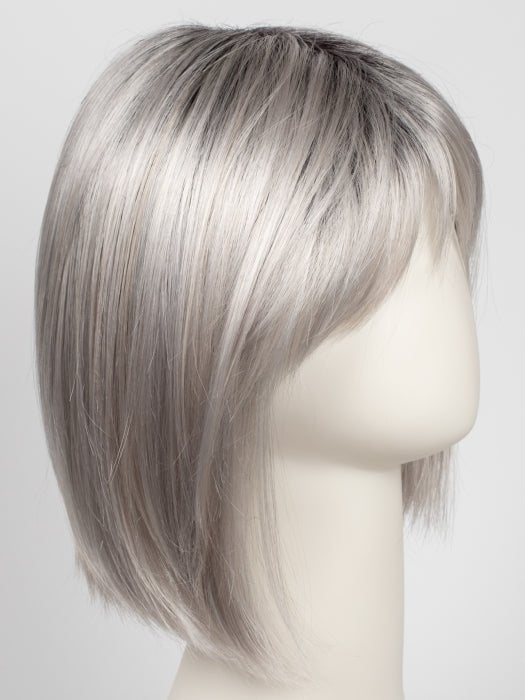 MOONSTONE | Medium Gray with Blue-toned Silver highlights and Dark Roots