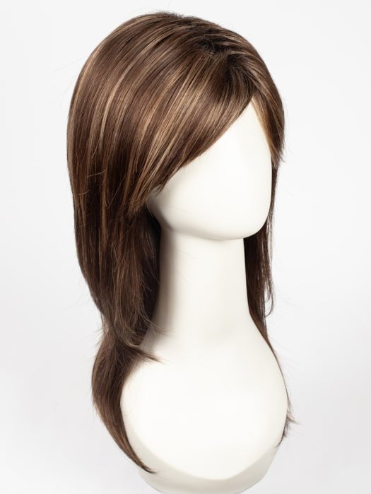 AUBURN-SUGAR-R | Rooted Dark Auburn with Medium Auburn Base with Dark Strawberry Blonde Highlights